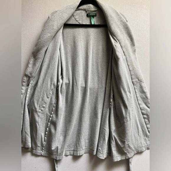 Lauren Ralph Lauren Essentials Short Shawl Collar Belted Robe Sz  S - Picture 7 of 11